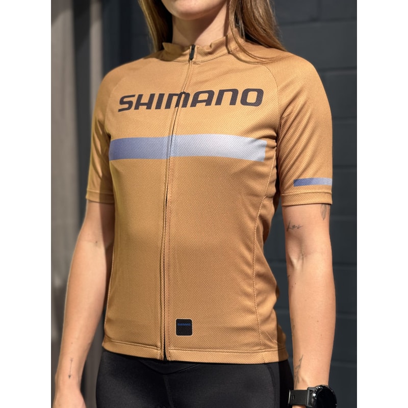 CAMISA CICLISMO SHIMANO LOGO AMARELO FEMININO