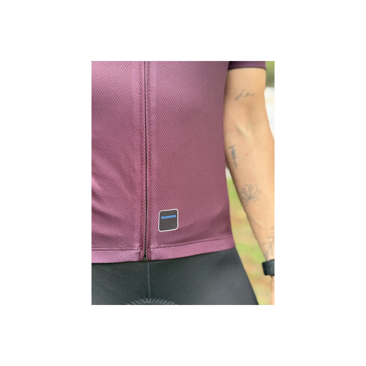 CAMISA CICLISMO SHIMANO LOGO VINHO FEMININO