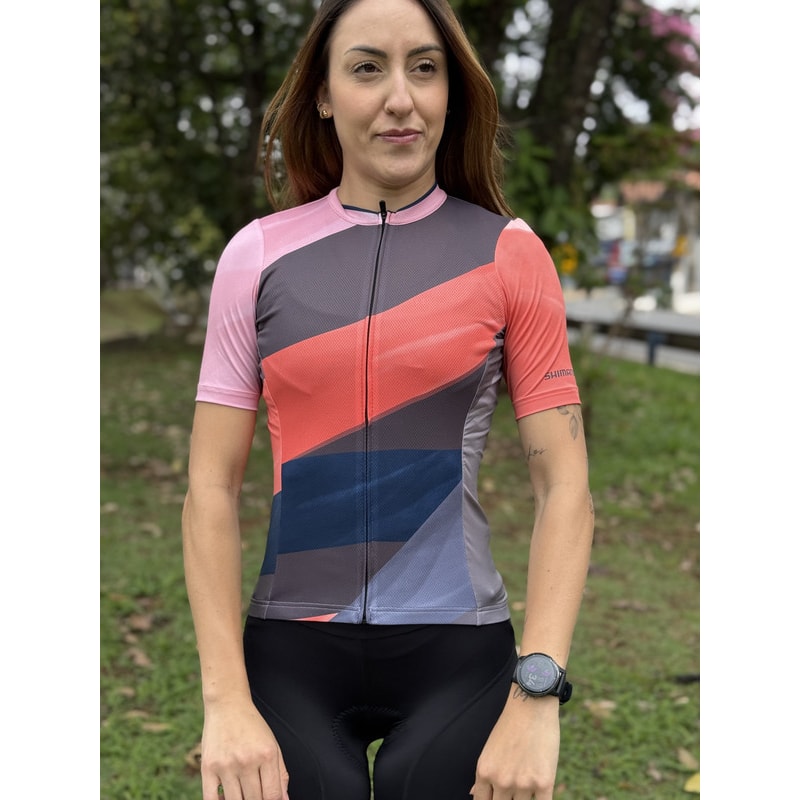 CAMISA CICLISMO SHIMANO MIZUKI ROSA FEMININO