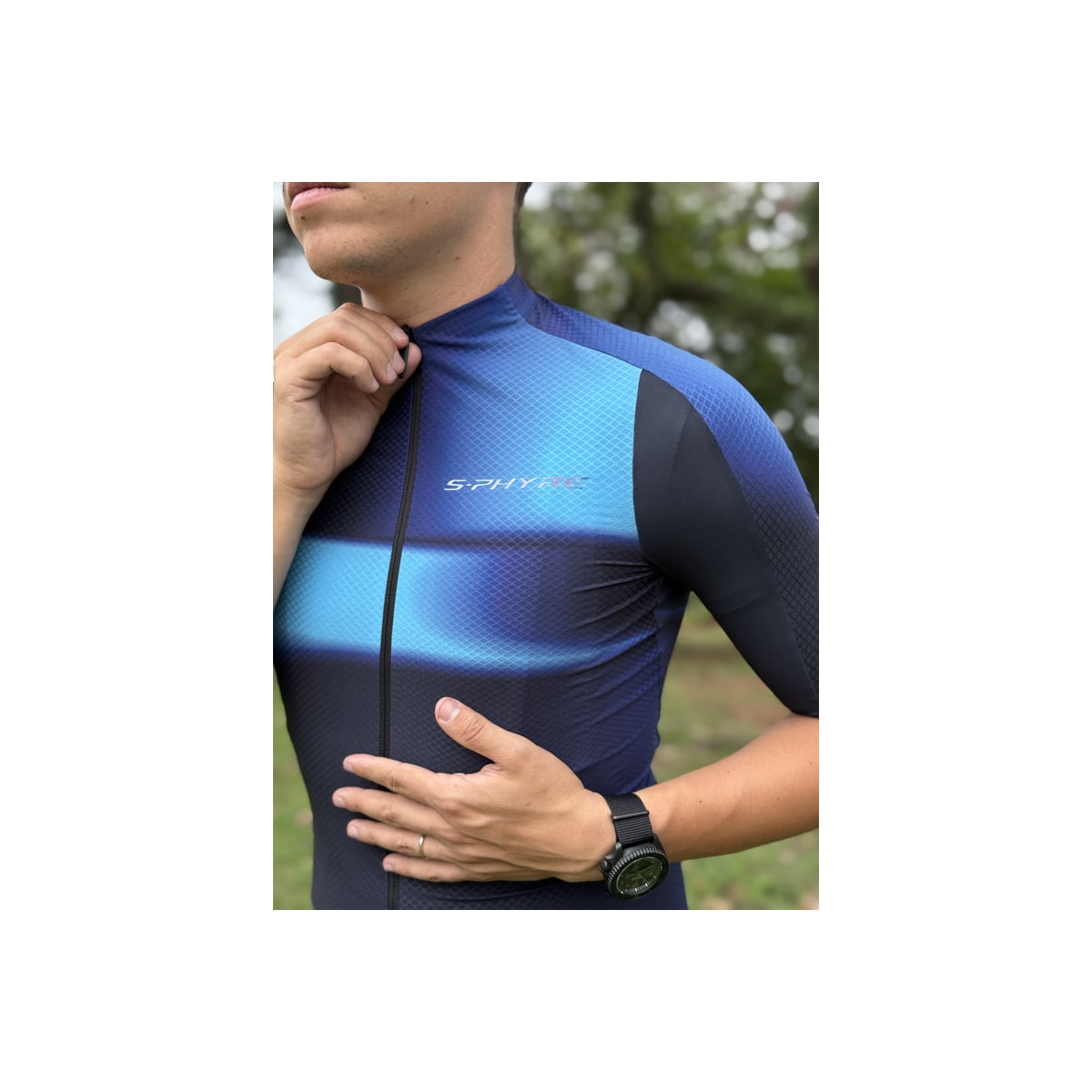 CAMISA CICLISMO SHIMANO S-PHYRE FLASH PRETO/VERDE MASCULINA