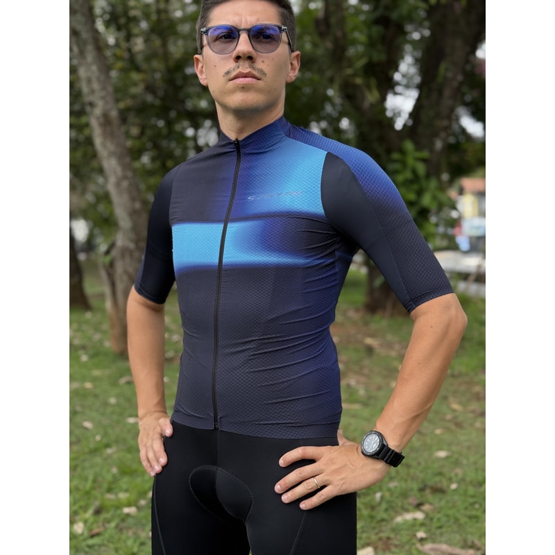 CAMISA CICLISMO SHIMANO S-PHYRE FLASH PRETO/VERDE MASCULINA