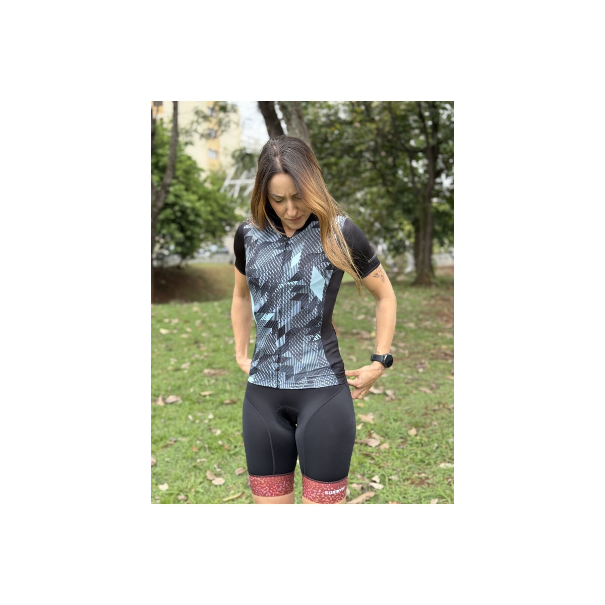 CAMISA CICLISMO SHIMANO SAGAMI AZUL FEMININO