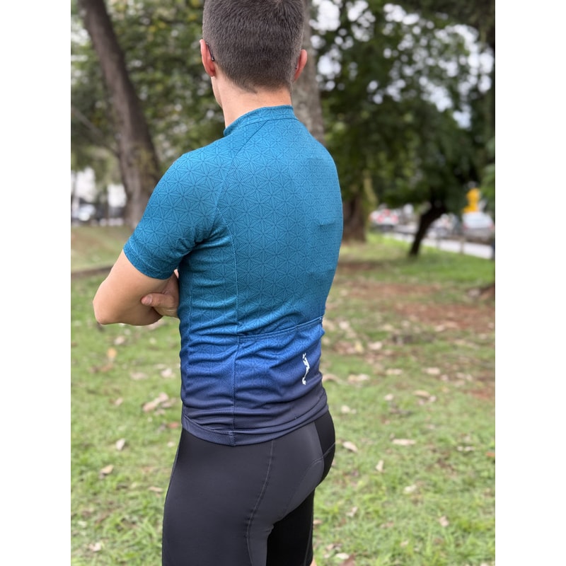 CAMISA CICLISMO SHIMANO TEAM VERDE/AZUL MASCULINA