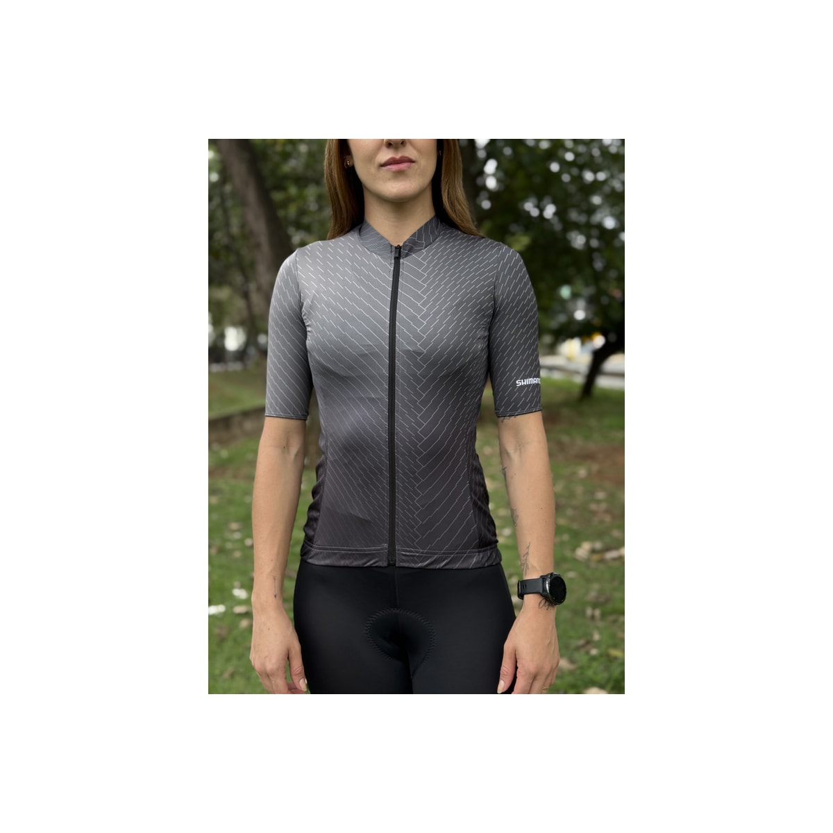 CAMISA CICLISMO SHIMANO YURI CINZA FEMININO