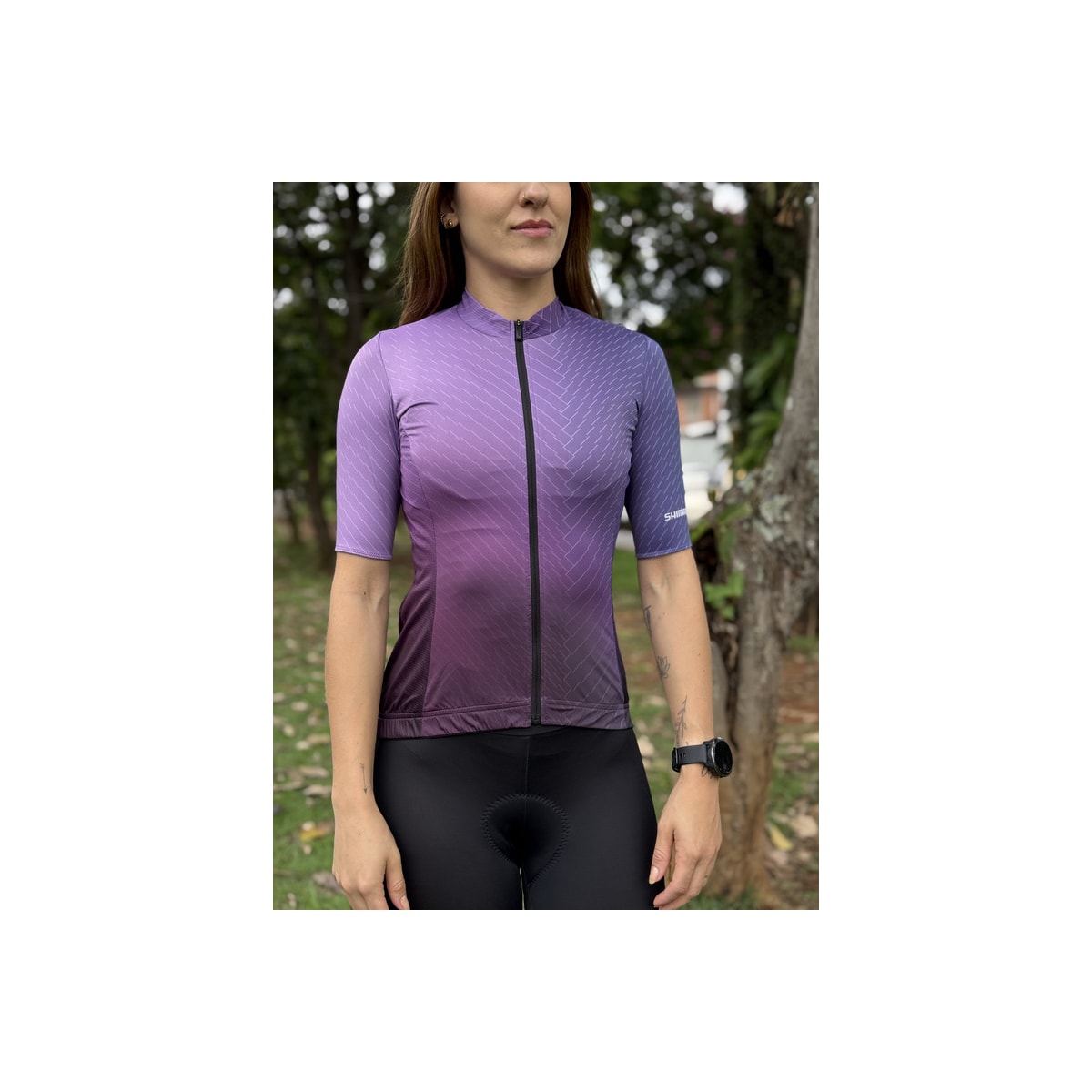 CAMISA CICLISMO SHIMANO YURI LILAS FEMININO
