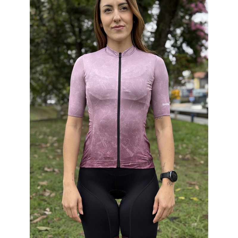 CAMISA CICLISMO SHIMANO YURI ROSA FEMININA