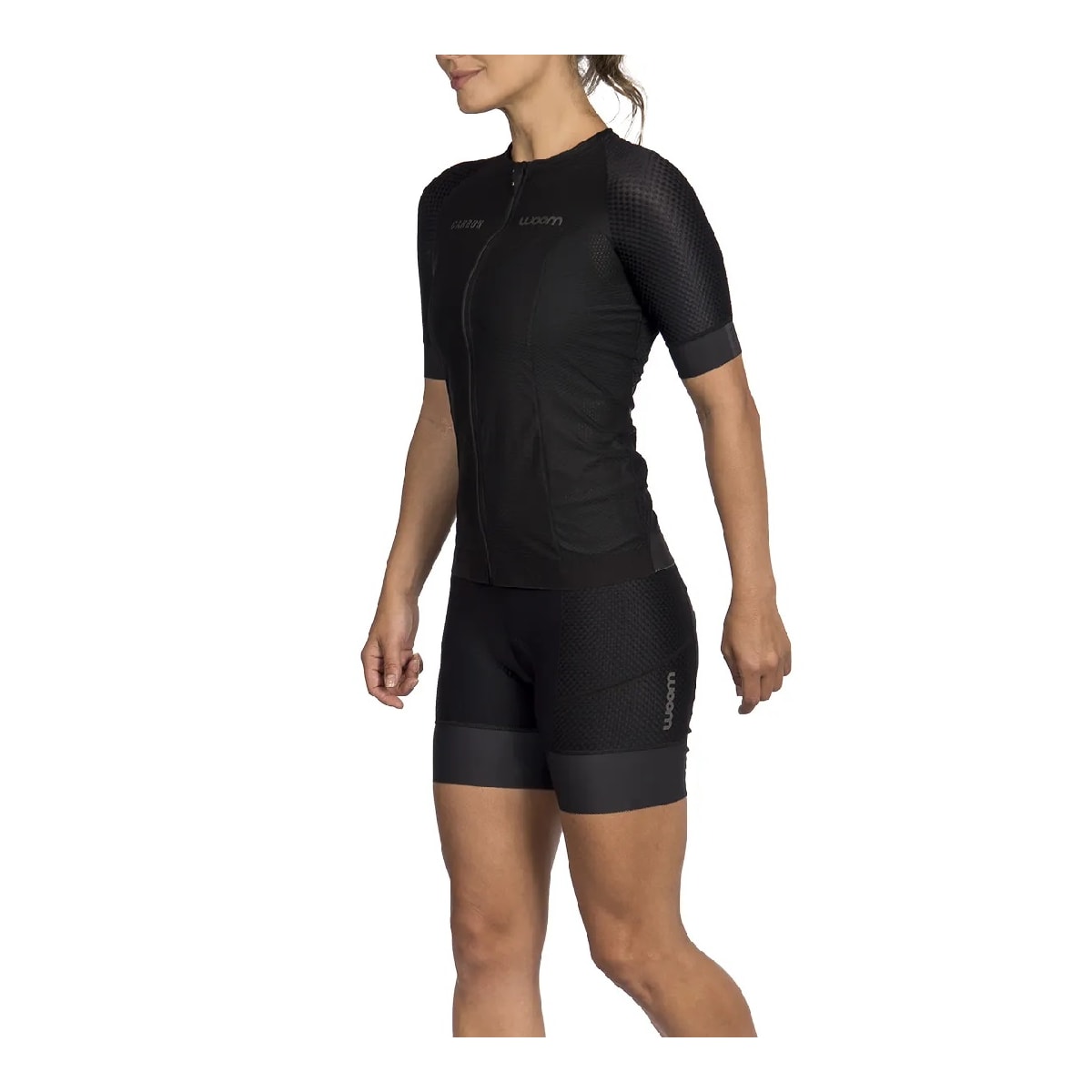 CAMISA CICLISMO WOOM CARBON BLACK LEGEND FEM 2022