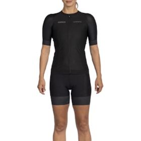 CAMISA CICLISMO WOOM CARBON BLACK LEGEND FEM 2022