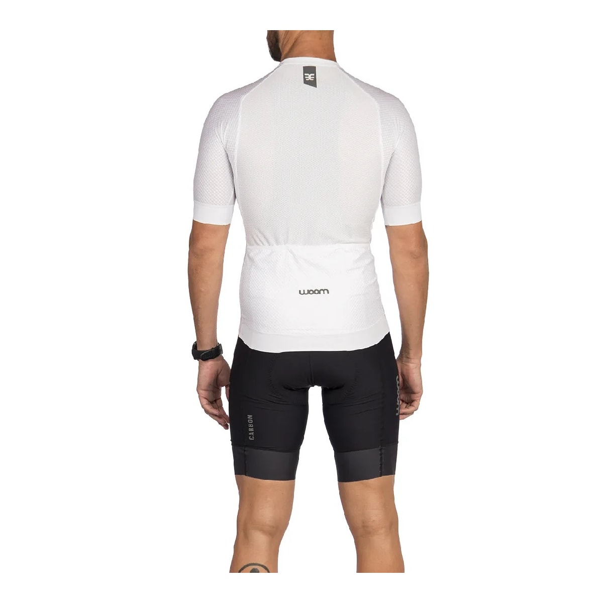 CAMISA CICLISMO WOOM CARBON ICE MASCULINO 2023 COR:BRANCO;TAMANHO:P