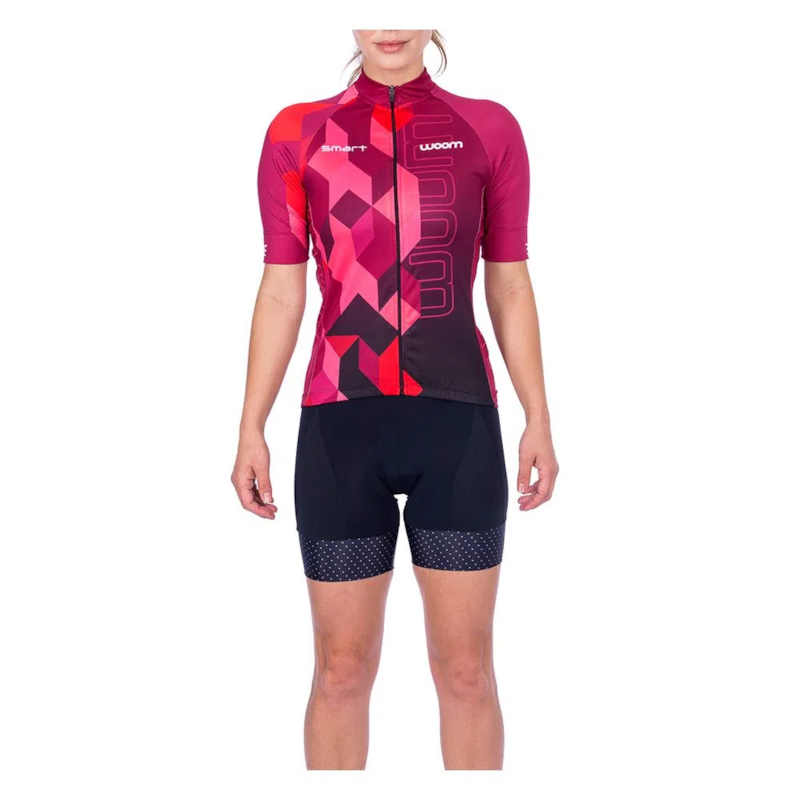 CAMISA CICLISMO WOOM SMART SCARLET FEM 2021