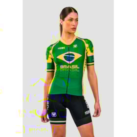 CAMISA DE CICLISMO FREE FORCE AERO BRASIL COLLECTION CBC FEMININA