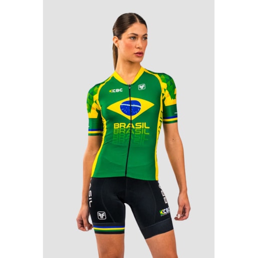 CAMISA DE CICLISMO FREE FORCE AERO BRASIL COLLECTION CBC FEMININA