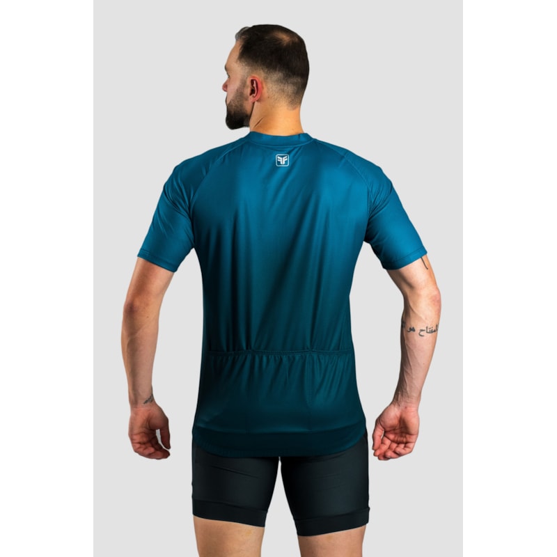 CAMISA DE CICLISMO FREE FORCE BASIC COBALT MASCULINA