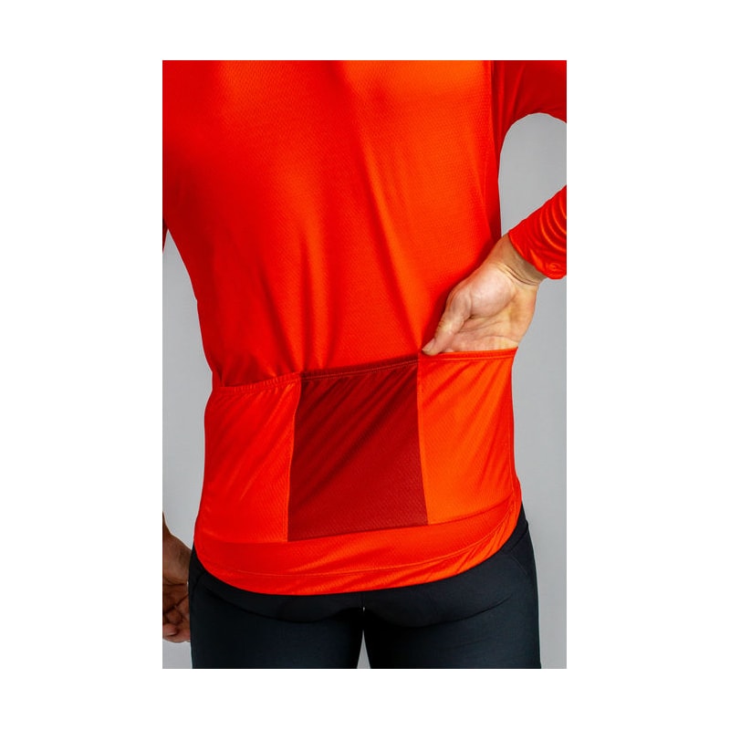 CAMISA DE CICLISMO FREE FORCE BASIC MANGA LONGA DAMASCO