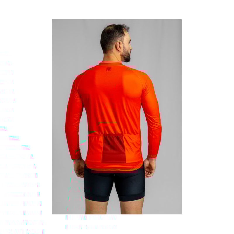CAMISA DE CICLISMO FREE FORCE BASIC MANGA LONGA DAMASCO