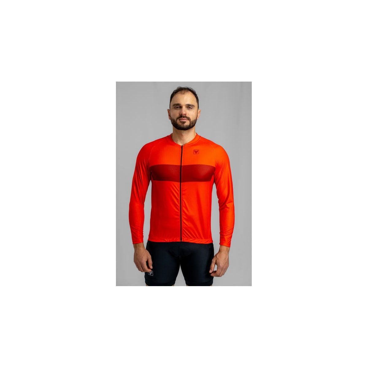 CAMISA DE CICLISMO FREE FORCE BASIC MANGA LONGA DAMASCO