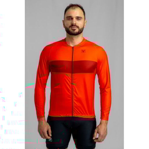 CAMISA DE CICLISMO FREE FORCE BASIC MANGA LONGA DAMASCO