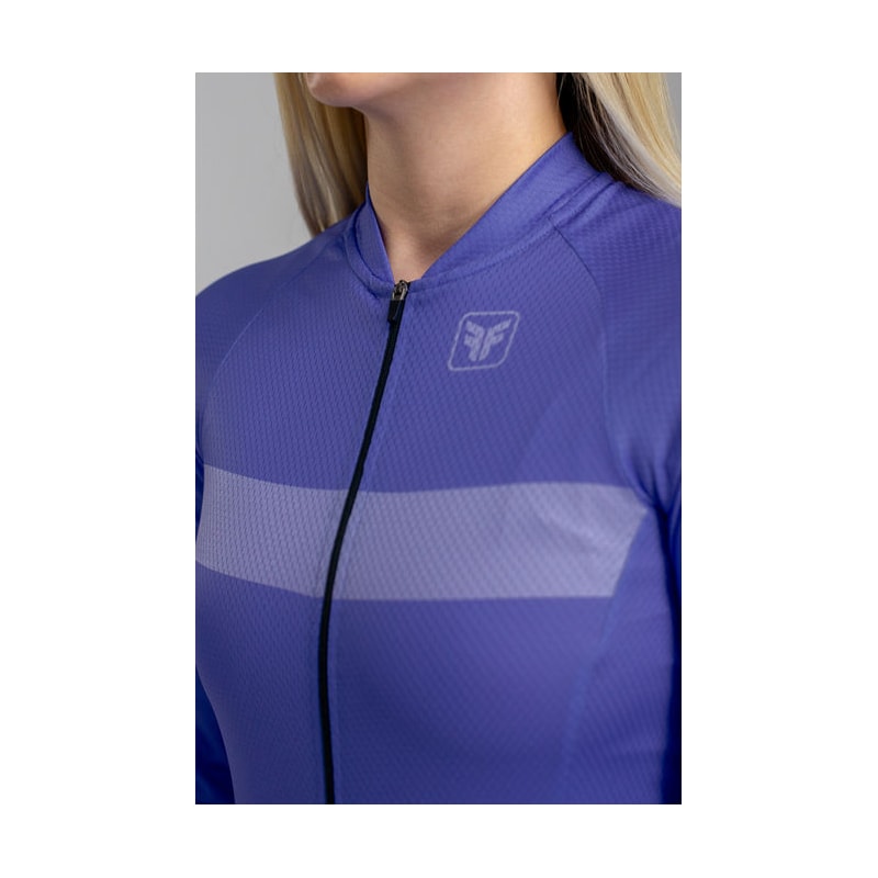 CAMISA DE CICLISMO FREE FORCE BASIC MANGA LONGA HORTENSIA FEMININA