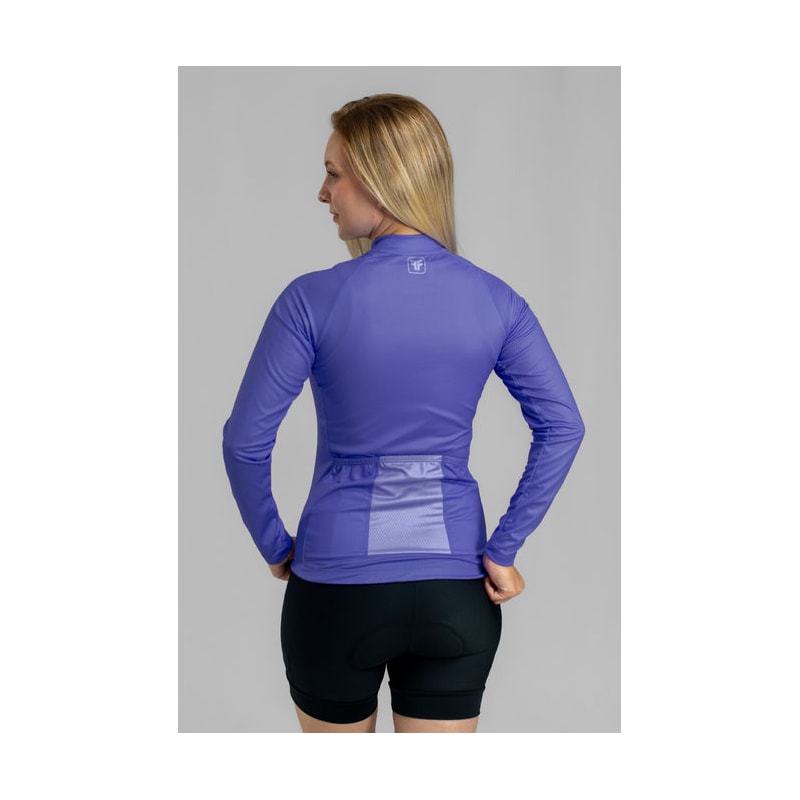 CAMISA DE CICLISMO FREE FORCE BASIC MANGA LONGA HORTENSIA FEMININA