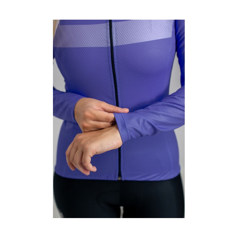 CAMISA DE CICLISMO FREE FORCE BASIC MANGA LONGA HORTENSIA FEMININA