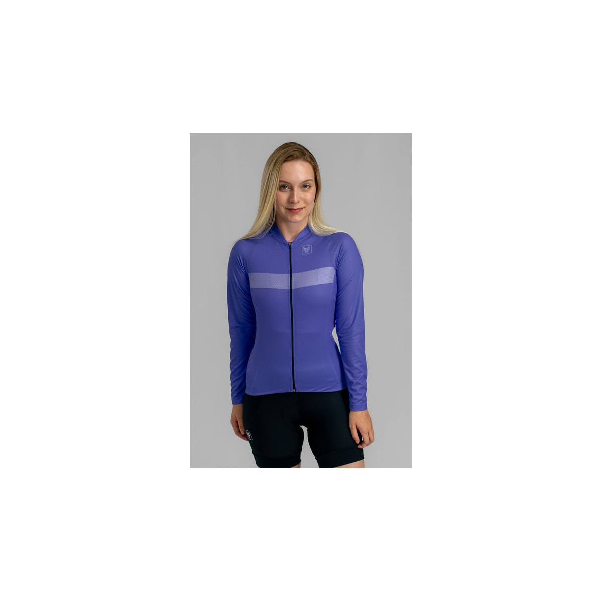 CAMISA DE CICLISMO FREE FORCE BASIC MANGA LONGA HORTENSIA FEMININA