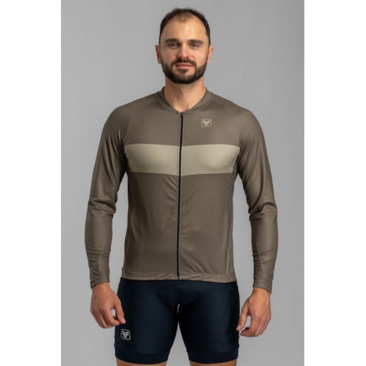CAMISA DE CICLISMO FREE FORCE BASIC MANGA LONGA MOUSSE