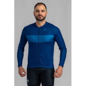 CAMISA DE CICLISMO FREE FORCE BASIC MANGA LONGA OCEAN