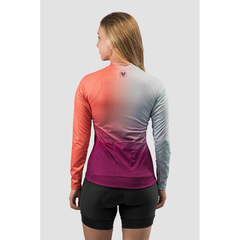 CAMISA DE CICLISMO MANGA LONGA FREE FORCE BASIC TWISTER FEMININA