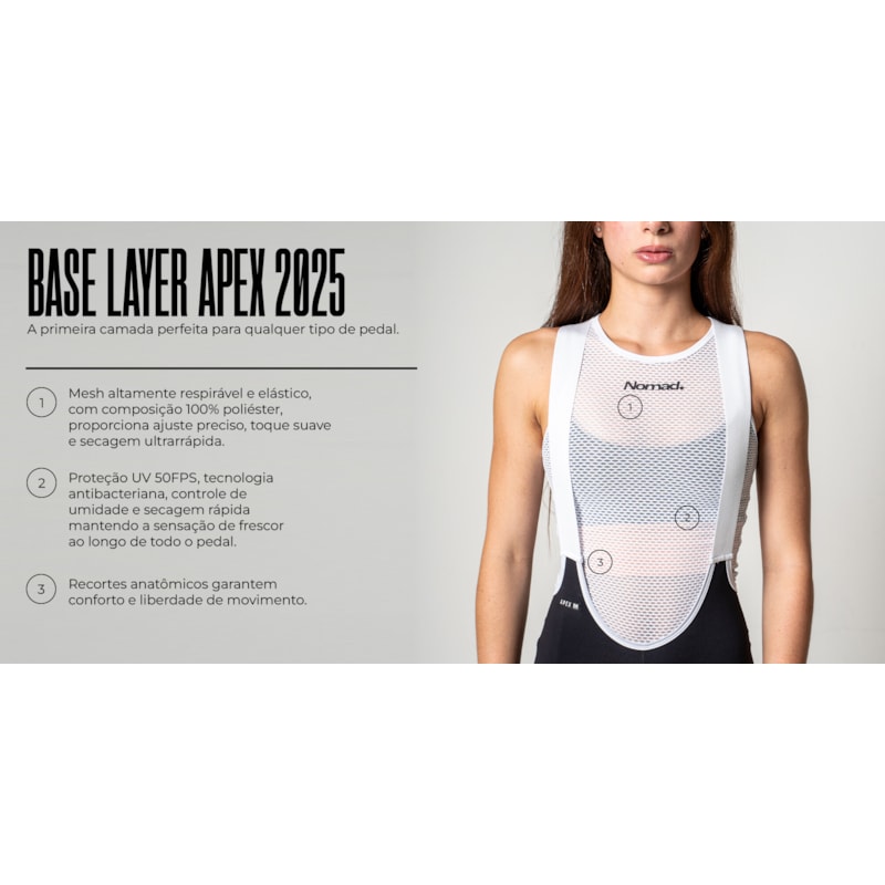 CAMISA NOMAD BASE LAYER APEX 2025 FEMININO PRETO