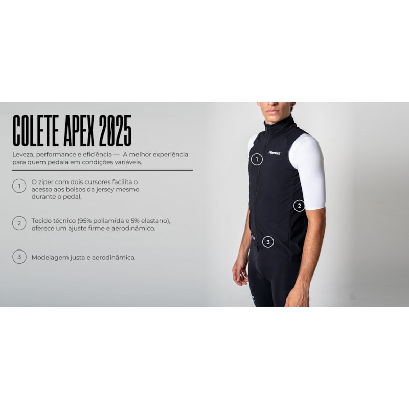 COLETE NOMAD APEX PRETO MASCULINO