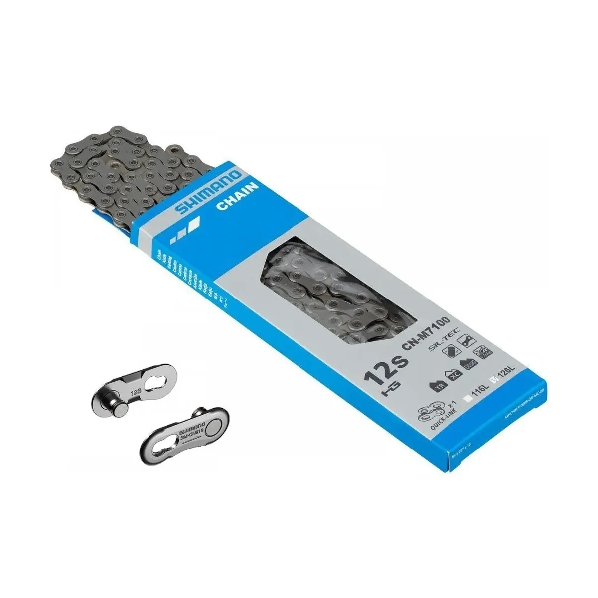 CORRENTE 12V SHIMANO M7100 C/ QUICK LINK 126L