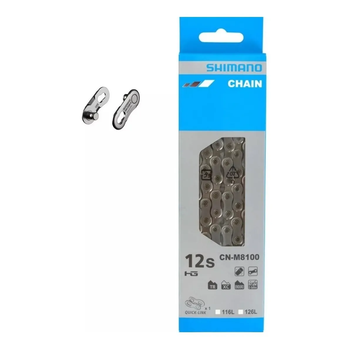 CORRENTE 12V SHIMANO M8100 126L C/ QUICK LINK