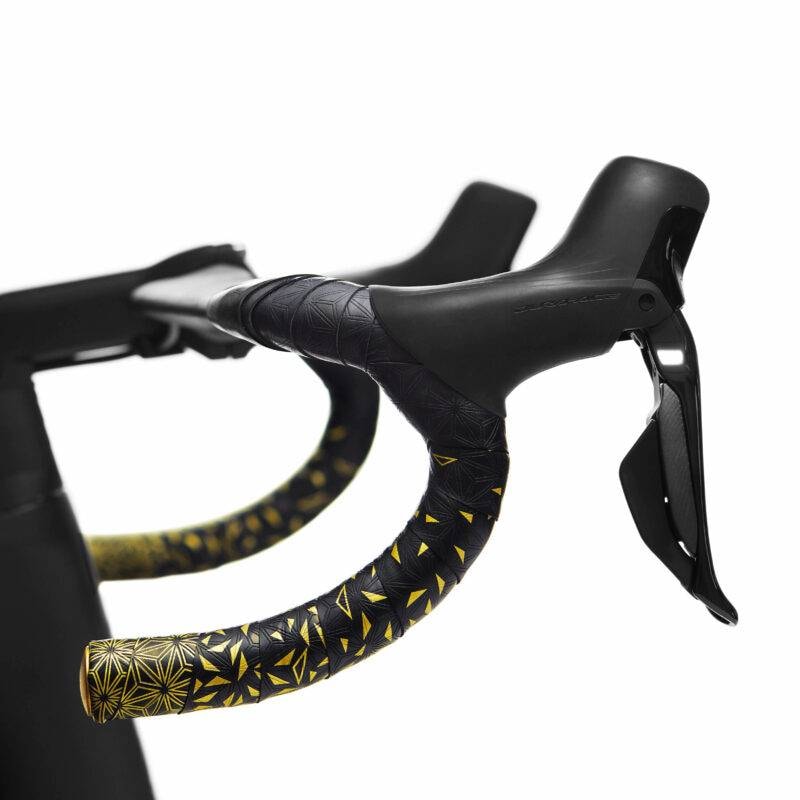 FITA DE GUIDÃO SUPACAZ PRETO COM DOURADO OIL SLICK BT-122