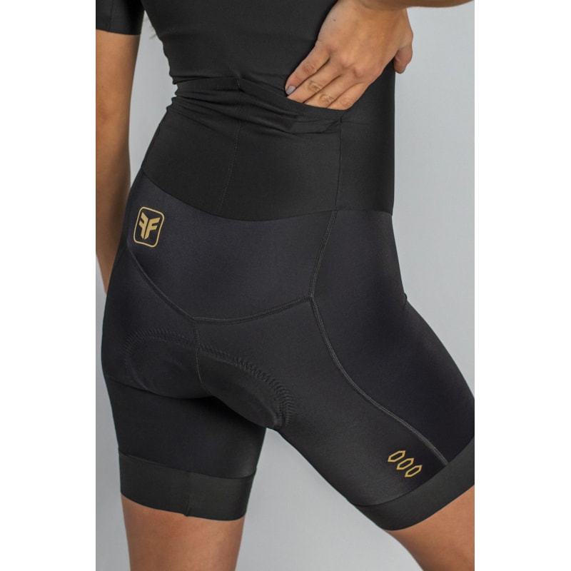 MACAQUINHO CICLISMO FREE FORCE TRAINING BLACK FEMININO