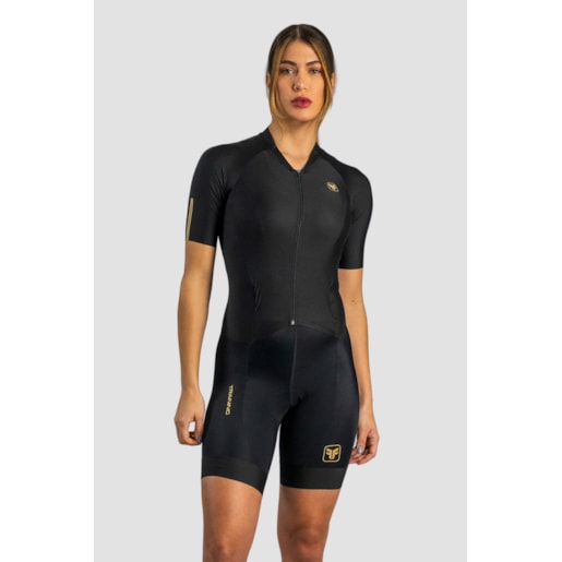 MACAQUINHO CICLISMO FREE FORCE TRAINING BLACK FEMININO