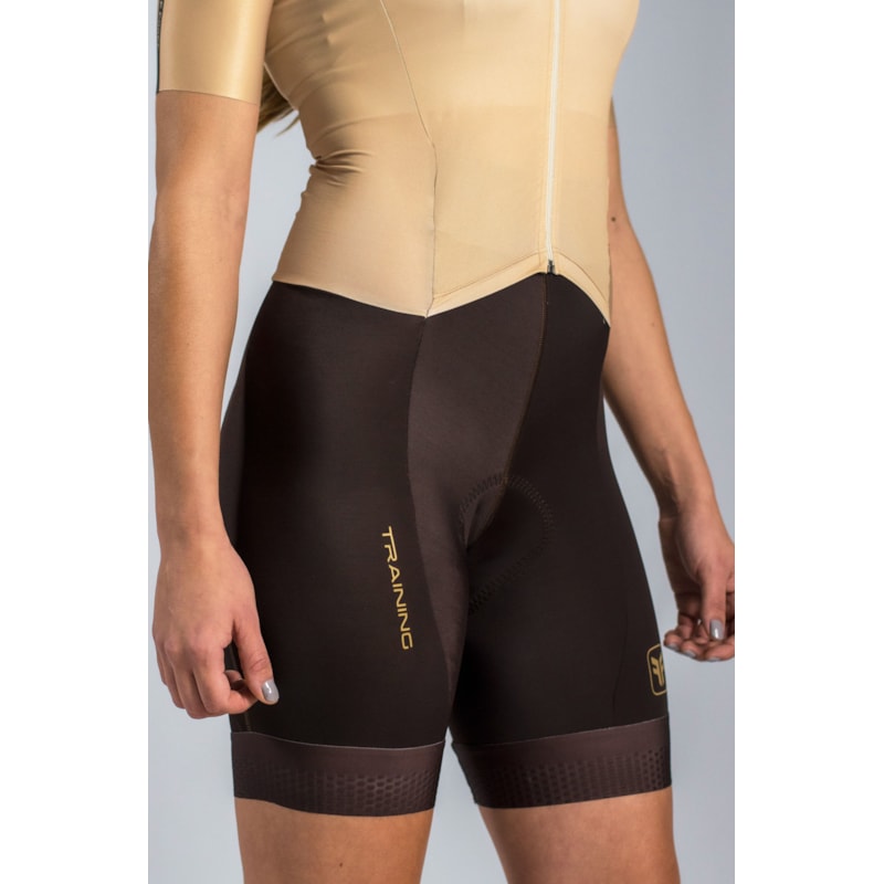 MACAQUINHO CICLISMO FREE FORCE TRAINING BROWNISH FEMININO