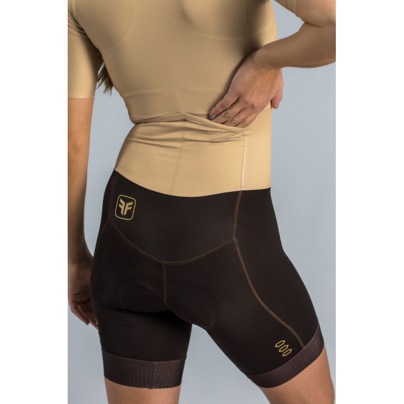 MACAQUINHO CICLISMO FREE FORCE TRAINING BROWNISH FEMININO