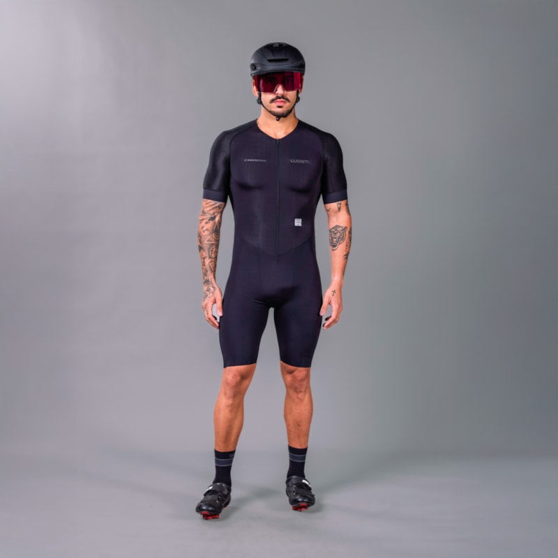 MACAQUINHO TRIATHLON WOOM C/ MANGA CARBON REVOLUTION DEEP BLACK