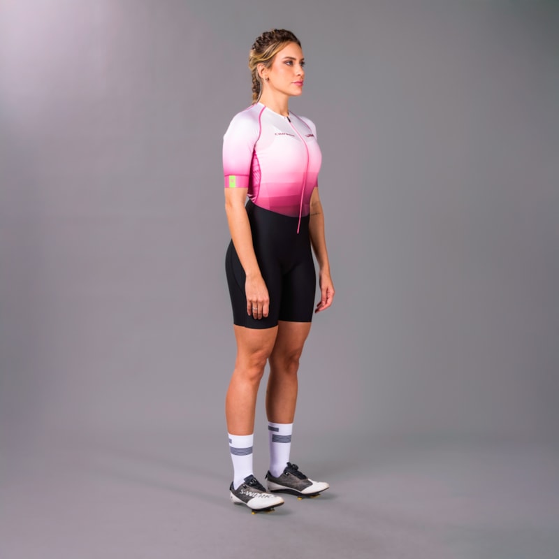 MACAQUINHO TRIATLON WOOM CARBON PHANTON C/ MANGA II FEMININO