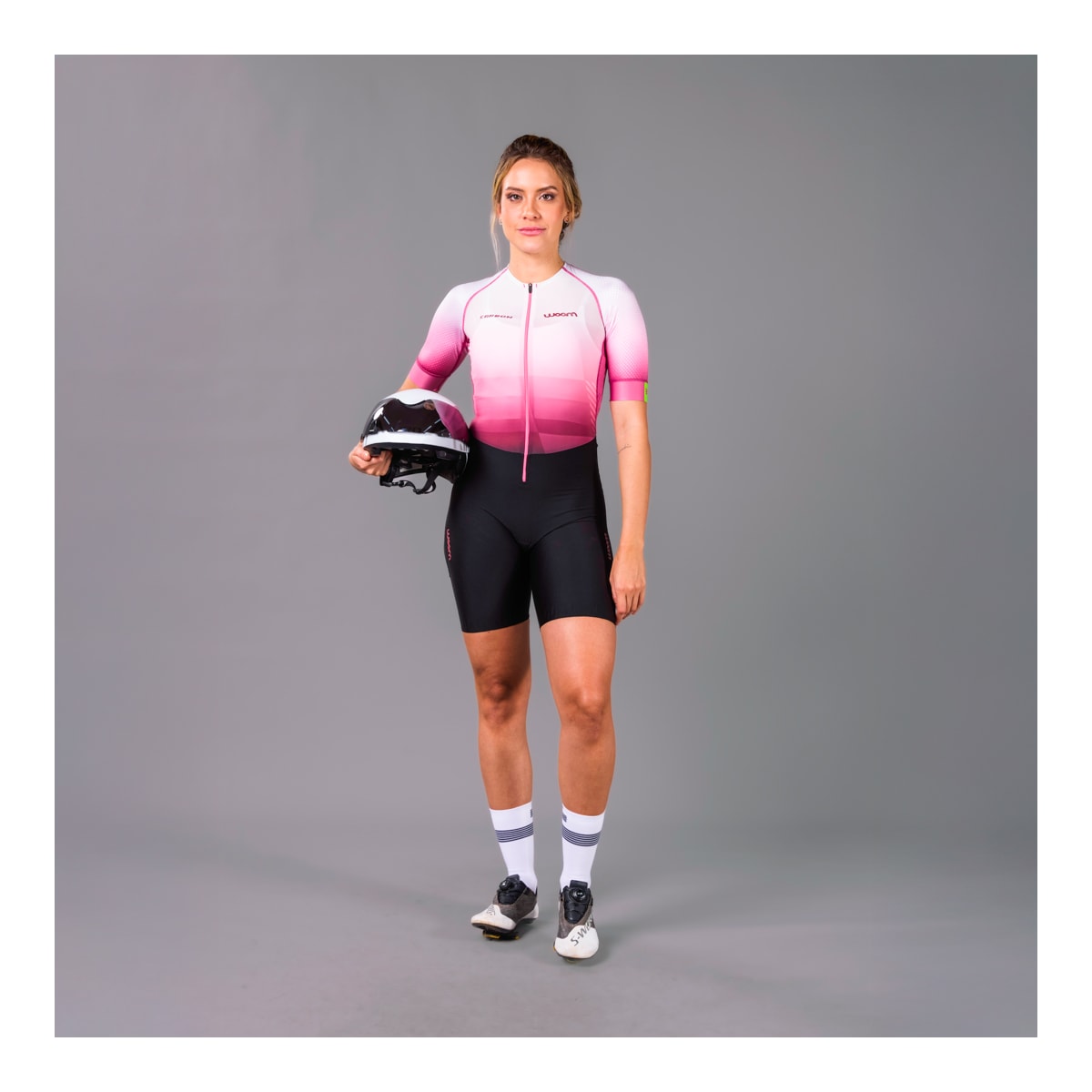 MACAQUINHO TRIATLON WOOM CARBON PHANTON C/ MANGA II FEMININO