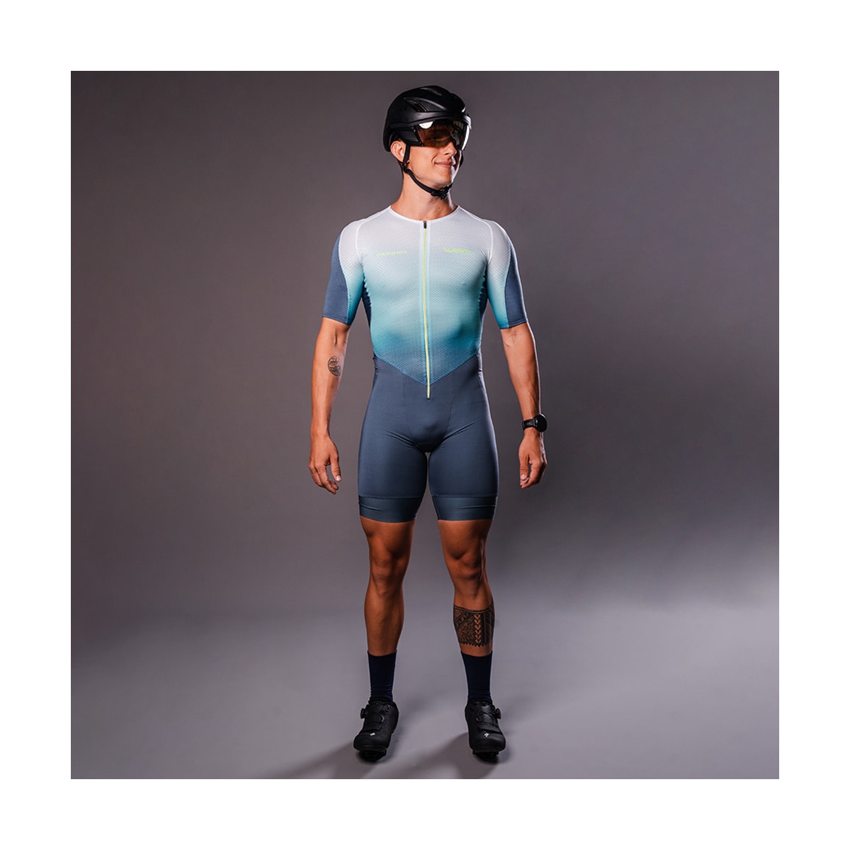 MACAQUINHO WOOM TRIATHLON C/ MANGA CARBON STORM FUSION MASCULINO