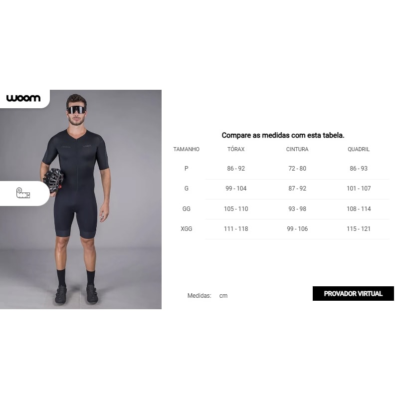 MACAQUINHO WOOM TRIATHLON C/ MANGA CARBON STORM ICE MASCULINO 2023