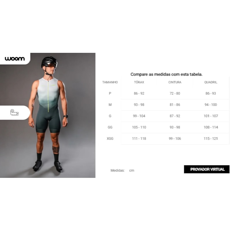 MACAQUINHO WOOM TRIATHLON C/ MANGA CARBON STORM LANZAROTE MASCULINO