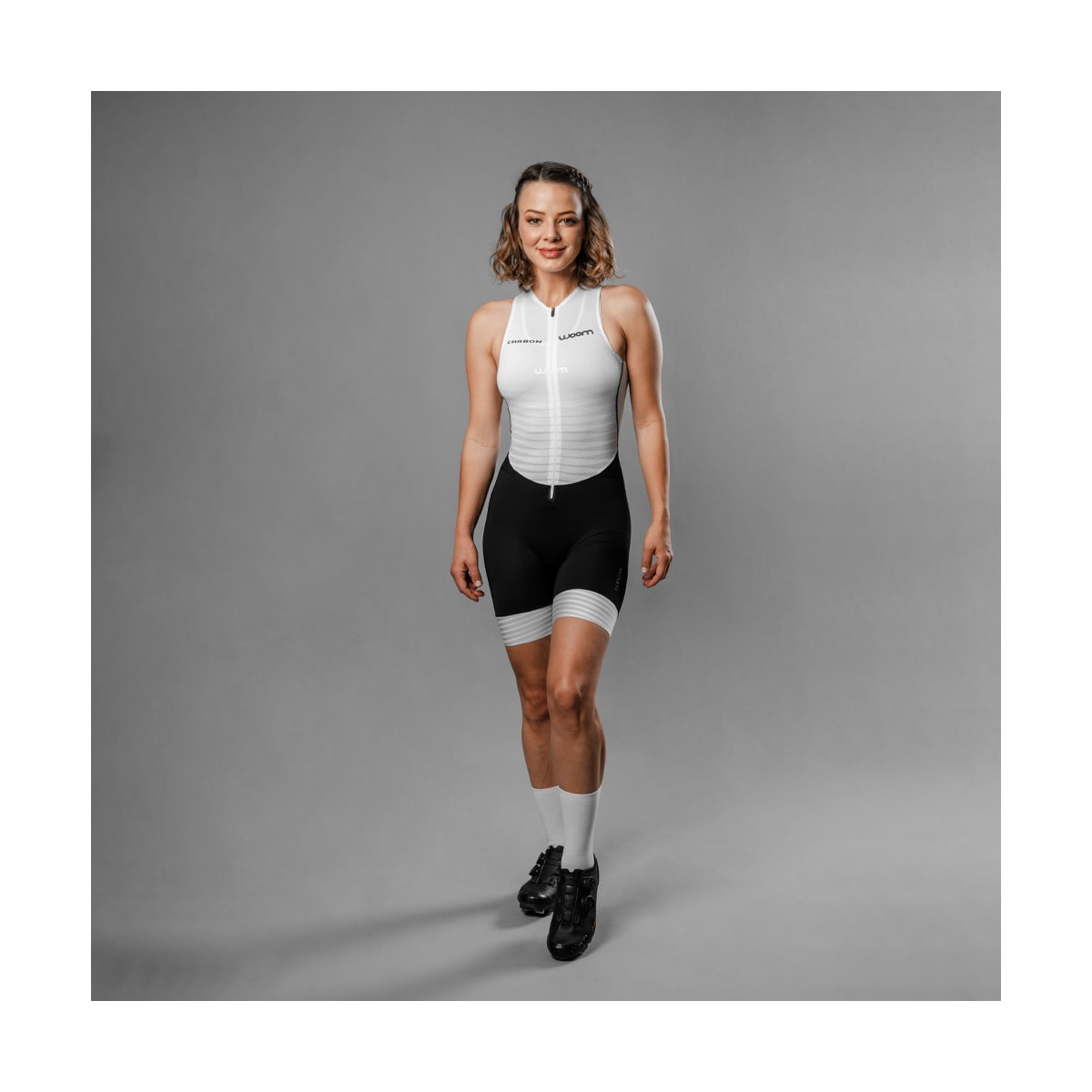 MACAQUINHO WOOM TRIATHLON S/ MANGA CARBON STORM ICE FEMININO 2023