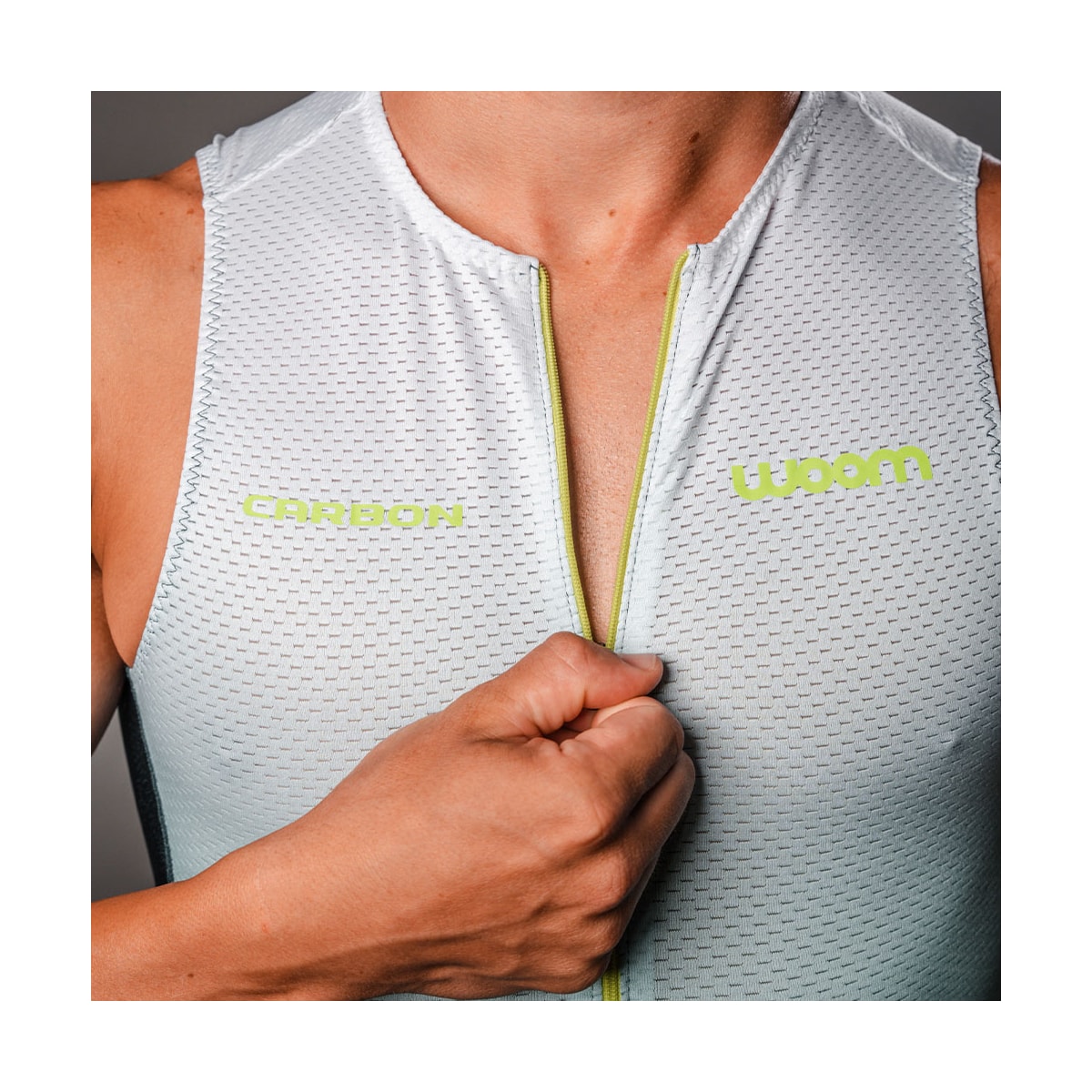 MACAQUINHO WOOM TRIATHLON S/ MANGA CARBON STORM LANZAROTE MASCULINO