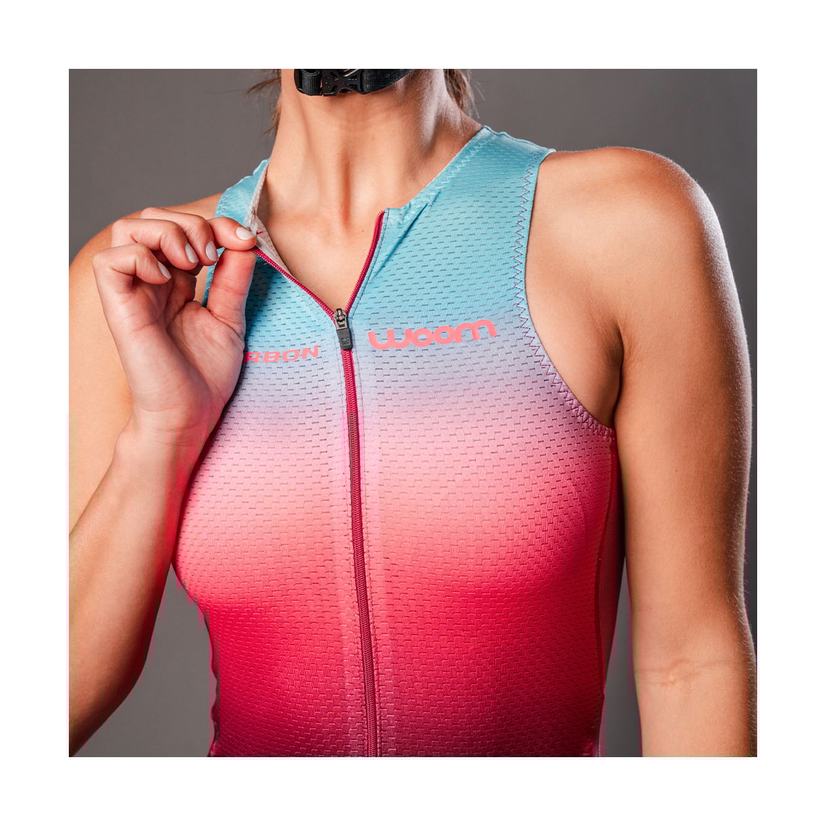 MACAQUINHO WOOM TRIATHLON S/ MANGA CARBON STORM MALLORCA FEMININO