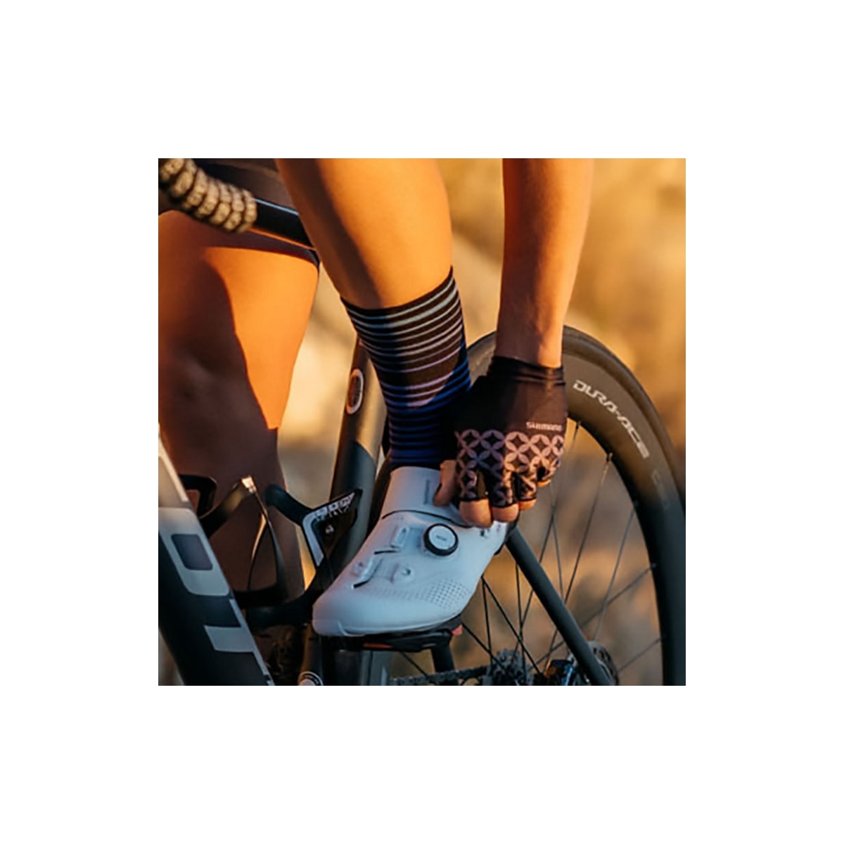 MEIA CICLISMO SHIMANO ORIGINAL CANO ALTO