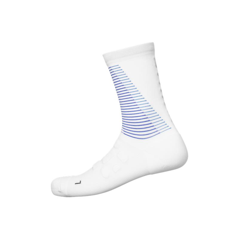 MEIA CICLISMO SHIMANO S-PHYRE TALL BRANCO/ROXO