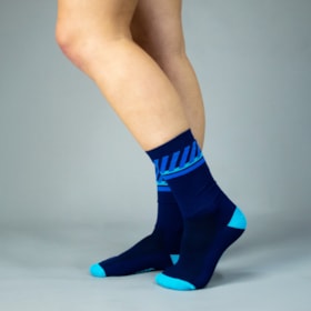 MEIA CICLISMO WOOM GEARLAB PERFORMANCE UNISSEX AZUL MARINHO
