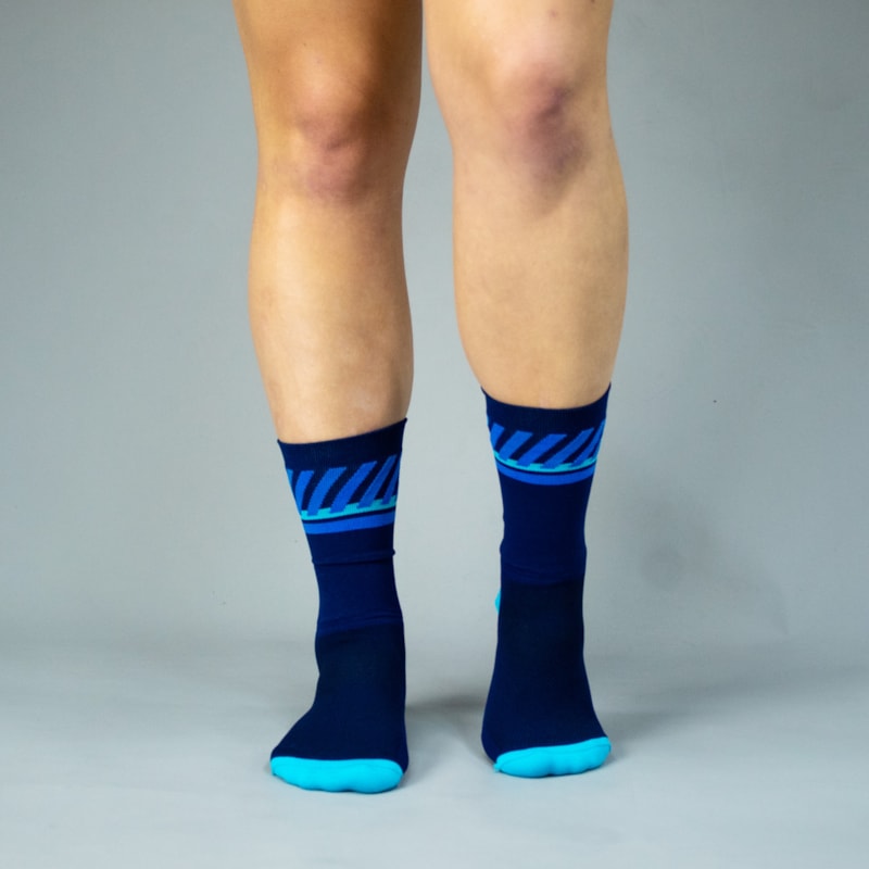 MEIA CICLISMO WOOM GEARLAB PERFORMANCE UNISSEX AZUL MARINHO